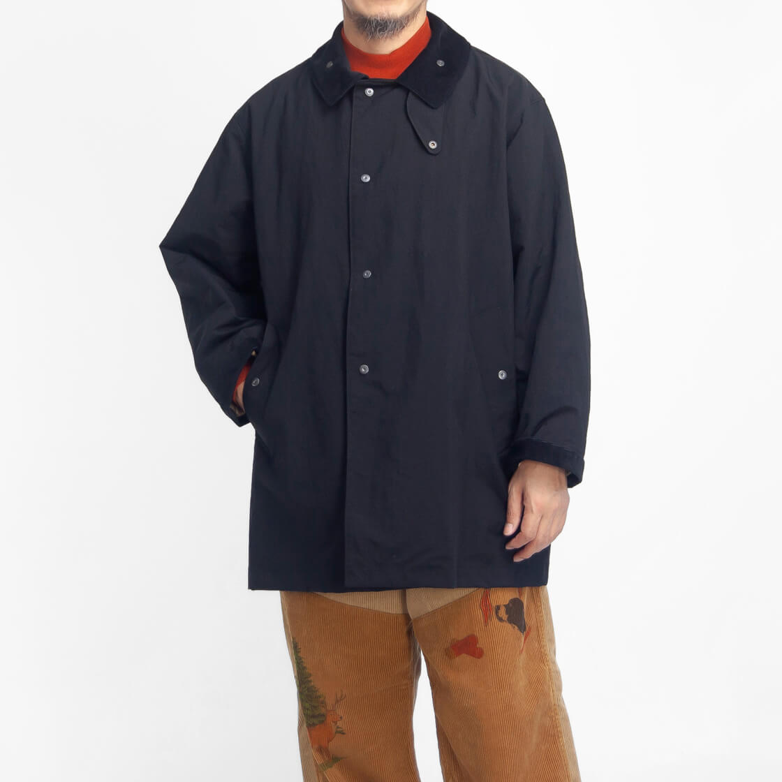 MANUAL ALPHABET マニュアルアルファベット バルカラーハーフコート