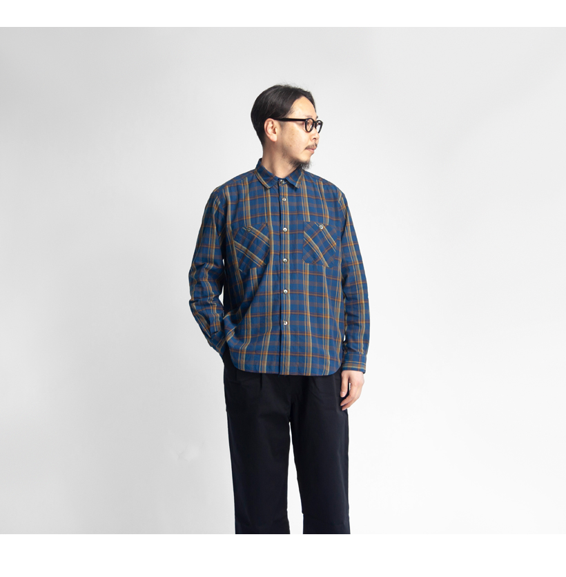 【新品特価】Manual Alphabet ノーカラーJKT　ブラック(L) MANUAL ALPHABET マニュアルアルファベット マドラスチェック