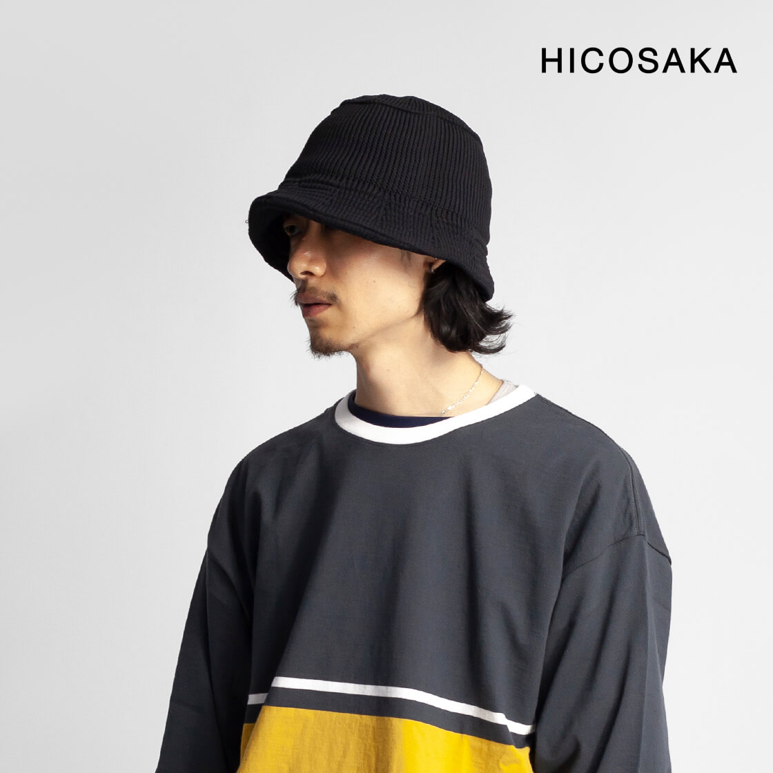 帽子 HIGO HICOSAKA（ヒコサカ） ホールガーメント ニットバケットハット 帽子