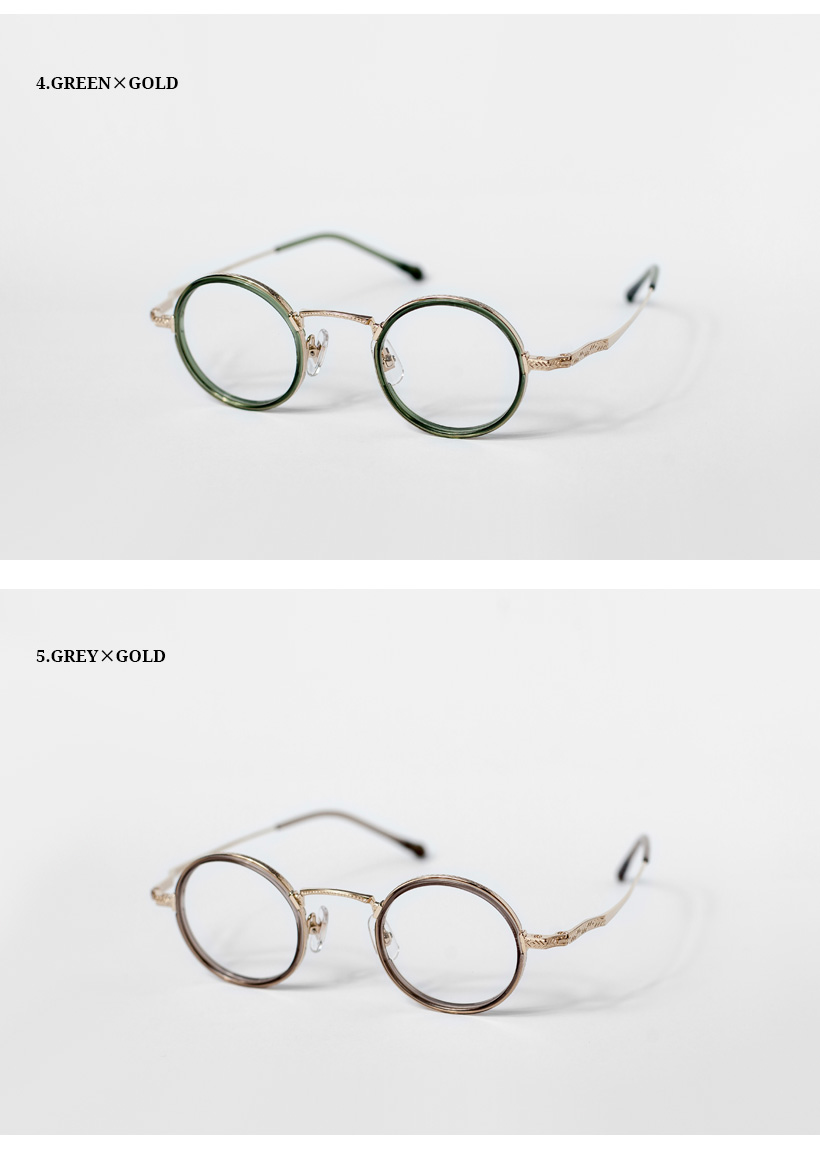 内藤熊八作 コンビネーション ラウンドフレーム N-045S 日本製 鯖江