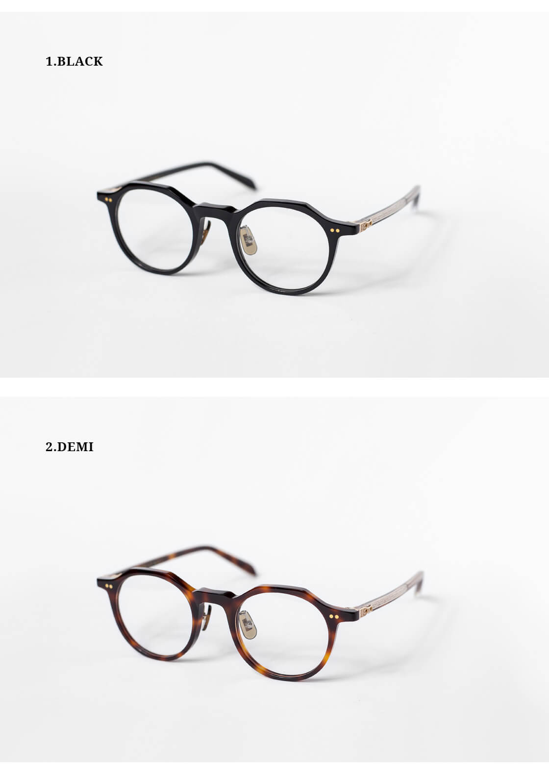 内藤熊八作 ボストンフレーム クラウンパント N-115 日本製 鯖江