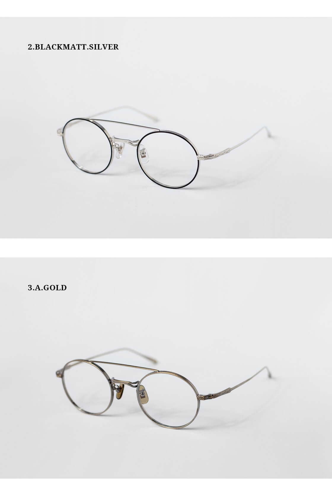 内藤熊八作 ラウンドフレーム チタン ダブルブリッジ N-302w 日本製