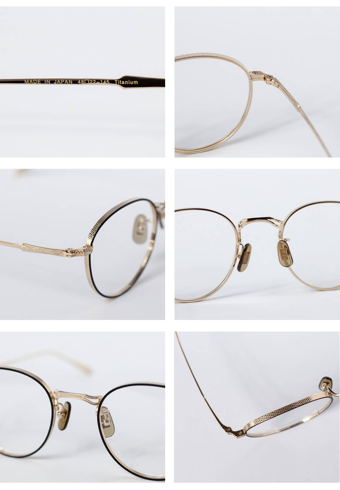 内藤熊八作 ボストンフレーム チタン N-303 日本製 鯖江 メガネ 度付き