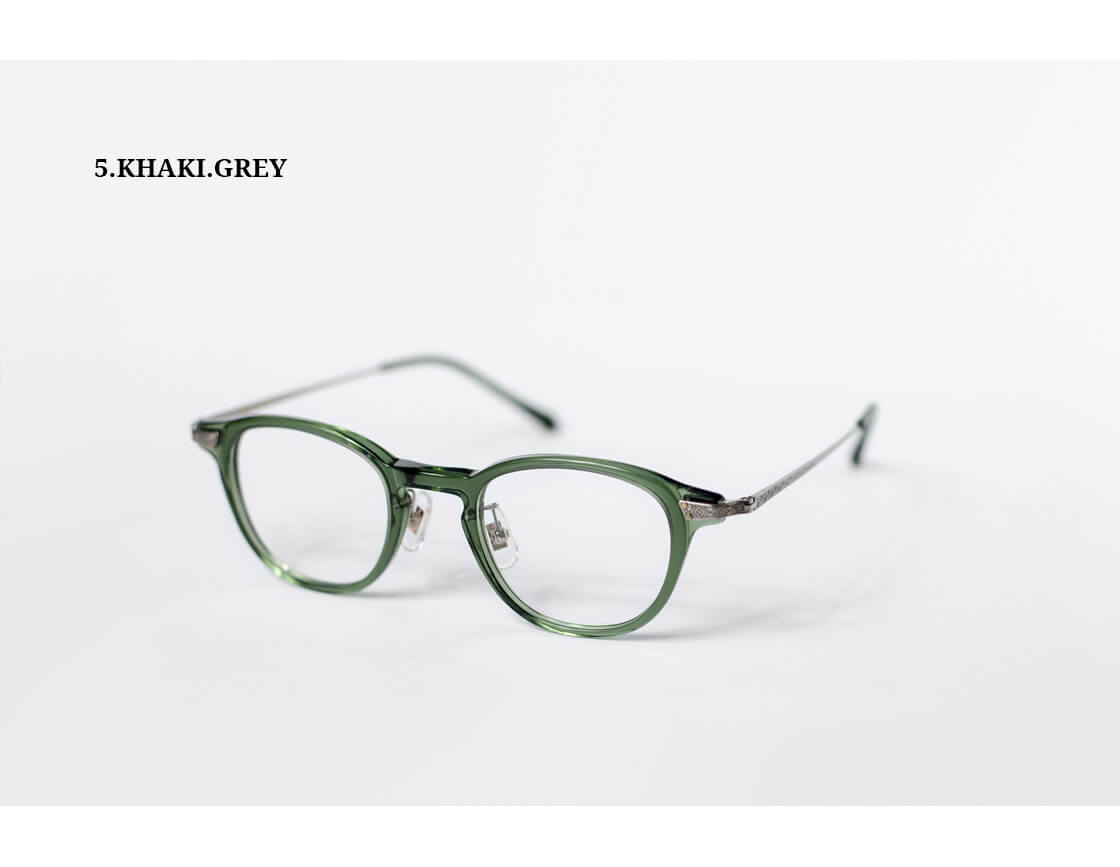 内藤熊八作 ウェリントンフレーム コンビネーション N-401 日本製 鯖江