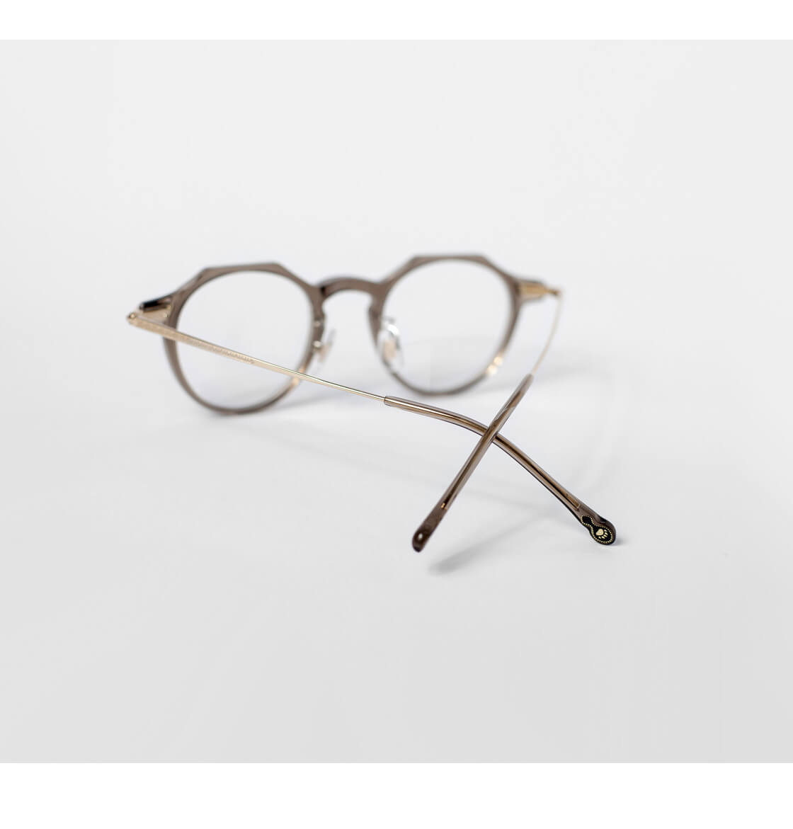 内藤熊八作 ボストンフレーム クラウンパント コンビ N-402 日本製