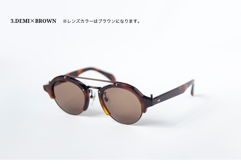 PINE パイン　サングラス　38500円 パイン pine 1003SG コンビ ツーブリッジ ボストンサングラス 49サイズ