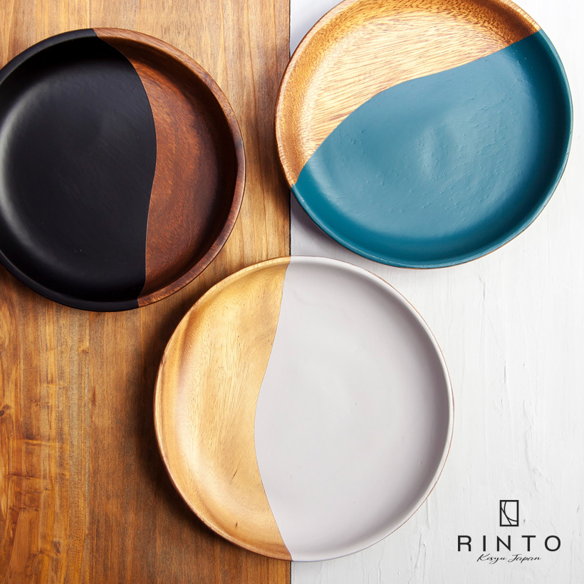 リント RINTO アカシアウッド ラウンドプレート S 木製 皿 中皿 食器 