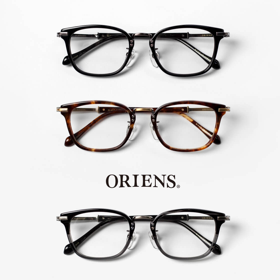 オリエンス ORIENS S2213 メガネフレーム ウェリントンフレーム オリエンス ORIENS コンビ チタン S2213 日本製