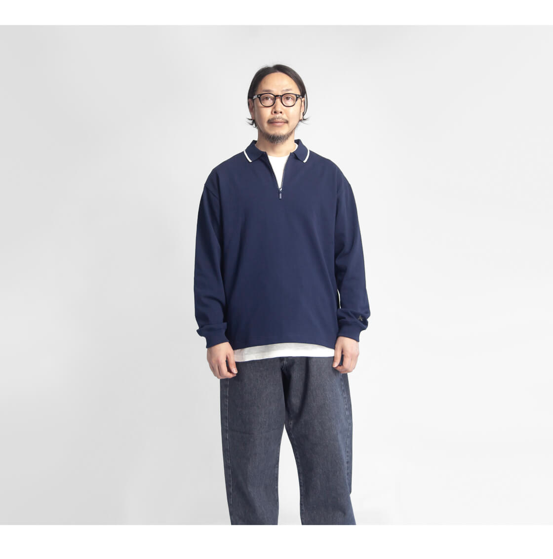 Eddie Bauer（エディーバウアー） EDDIE BAUER QUARTER ZIP RUGGER