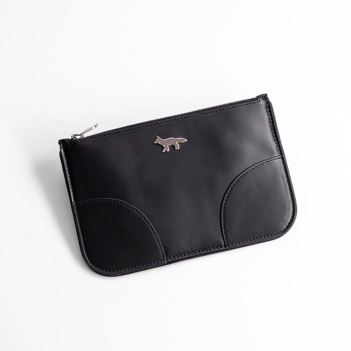 MAISON KITSUNE メゾンキツネ レザー ポーチ BOOGIE ZIPPED