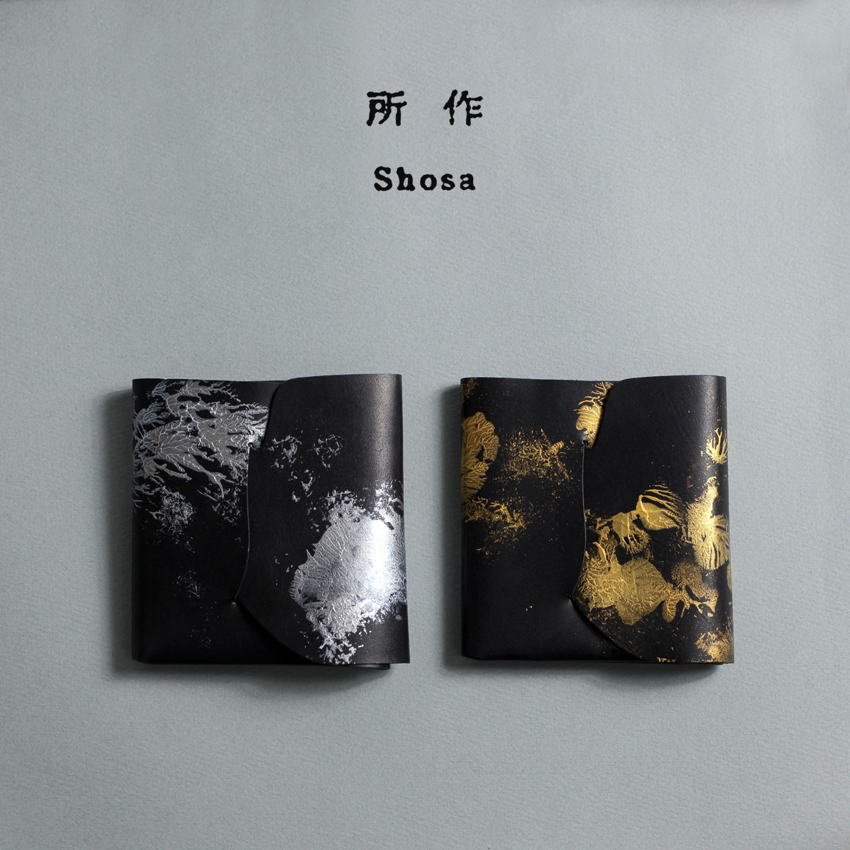 所作（shosa） shosa cp3.5 金と銀 三つ折り財布 コンパクトウォレット