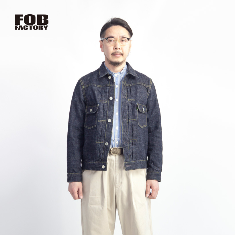 FOBファクトリー FOB FACTORY GL3セルビッチデニムジャケット 2nd 日本製 メンズ