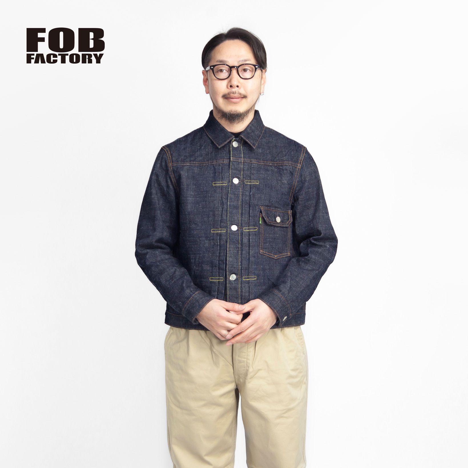 FOBファクトリー FOB FACTORY GL3セルビッチデニムジャケット 1st 日本 