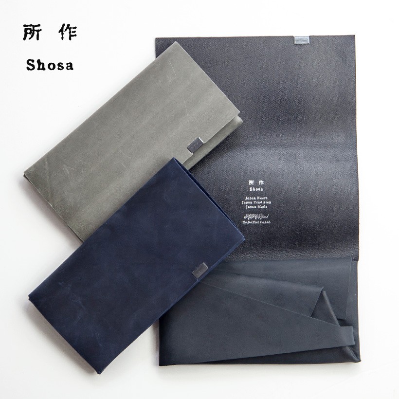 未使用　所作 レザー長財布 オイルヌバック　ブラック　黒　箱カード付き　日本製 所作（shosa） 長財布 ロングウォレット 本革 レザー オイルヌバック