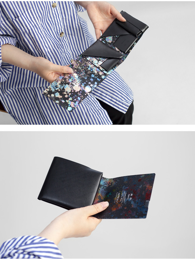 所作 三つ折り財布 2.0 オーロラ シャボン 本革 日本製 メンズ