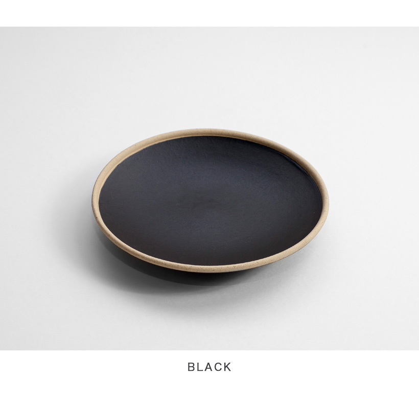 波佐見焼 利左エ門窯 玄マット 六寸皿 陶器 中皿 取り皿 丸皿 かわいい