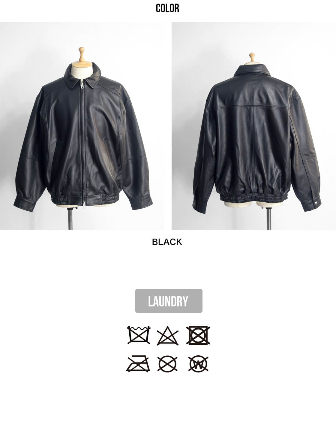 セール価格】LAOTOUR 本革 ラムレザー フライトジャケット ブルゾン 革