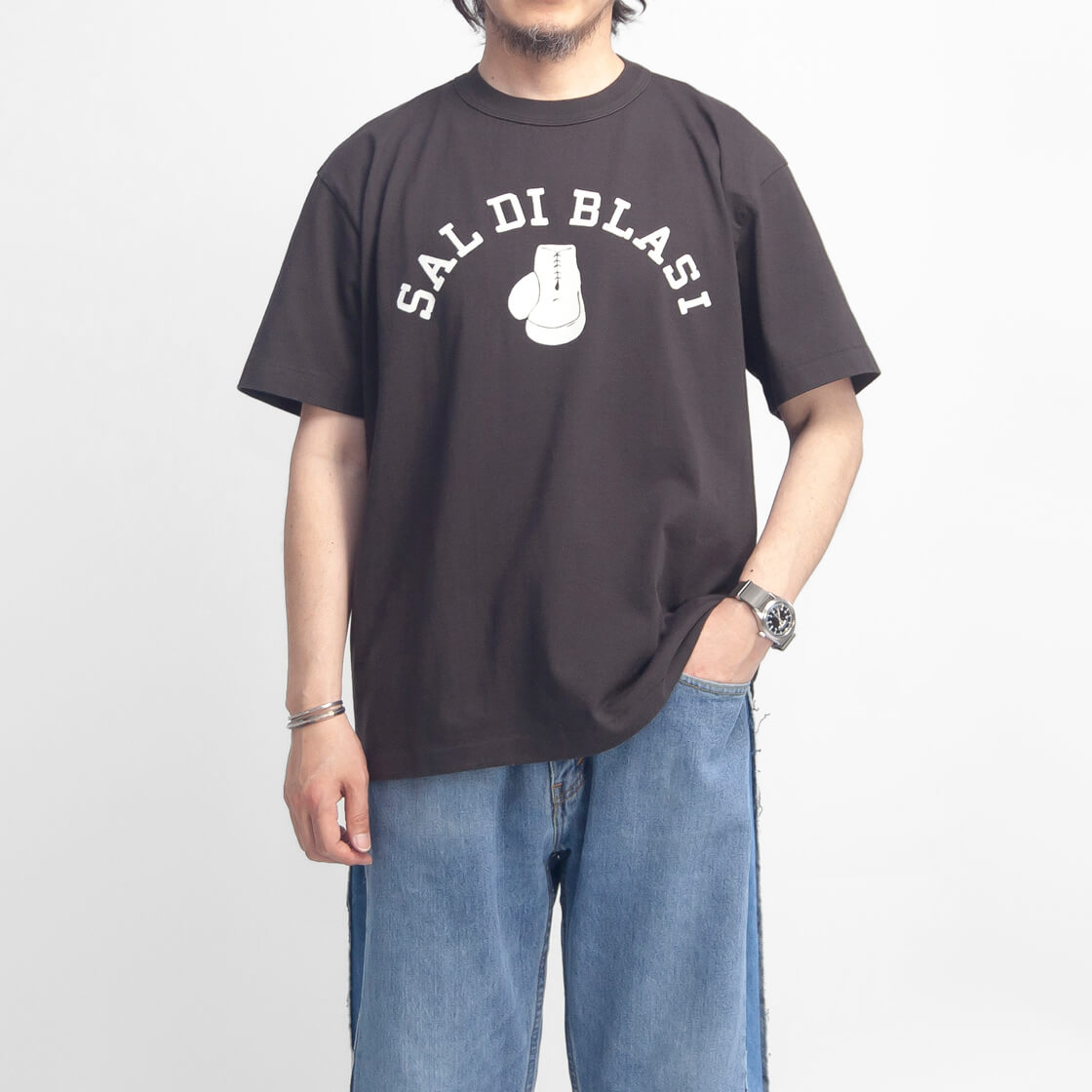 A.G.スポルディング＆ブロス A.G.SPALDING＆BROS アーカイブ フロッキープリントTシャツ 日本製 SAL DI BLASIの画像