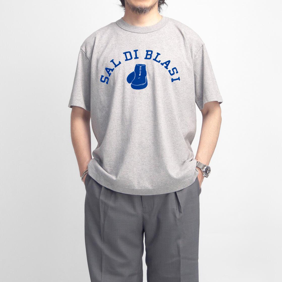 A.G.スポルディング＆ブロス A.G.SPALDING＆BROS アーカイブ フロッキープリントTシャツ 日本製 SAL DI BLASIの画像