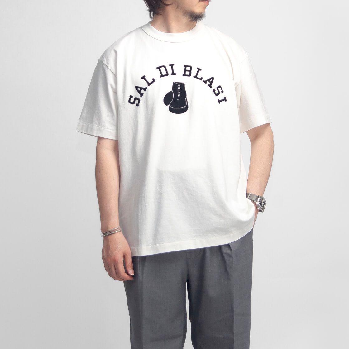 A.G.スポルディング＆ブロス A.G.SPALDING＆BROS アーカイブ フロッキープリントTシャツ 日本製 SAL DI BLASIの画像