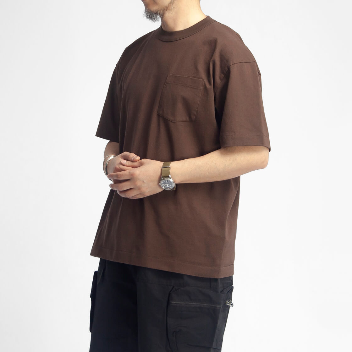 A.G.スポルディング＆ブロス A.G.SPALDING＆BROS ヘビーウエイト ポケットTシャツ 日本製 メンズの画像