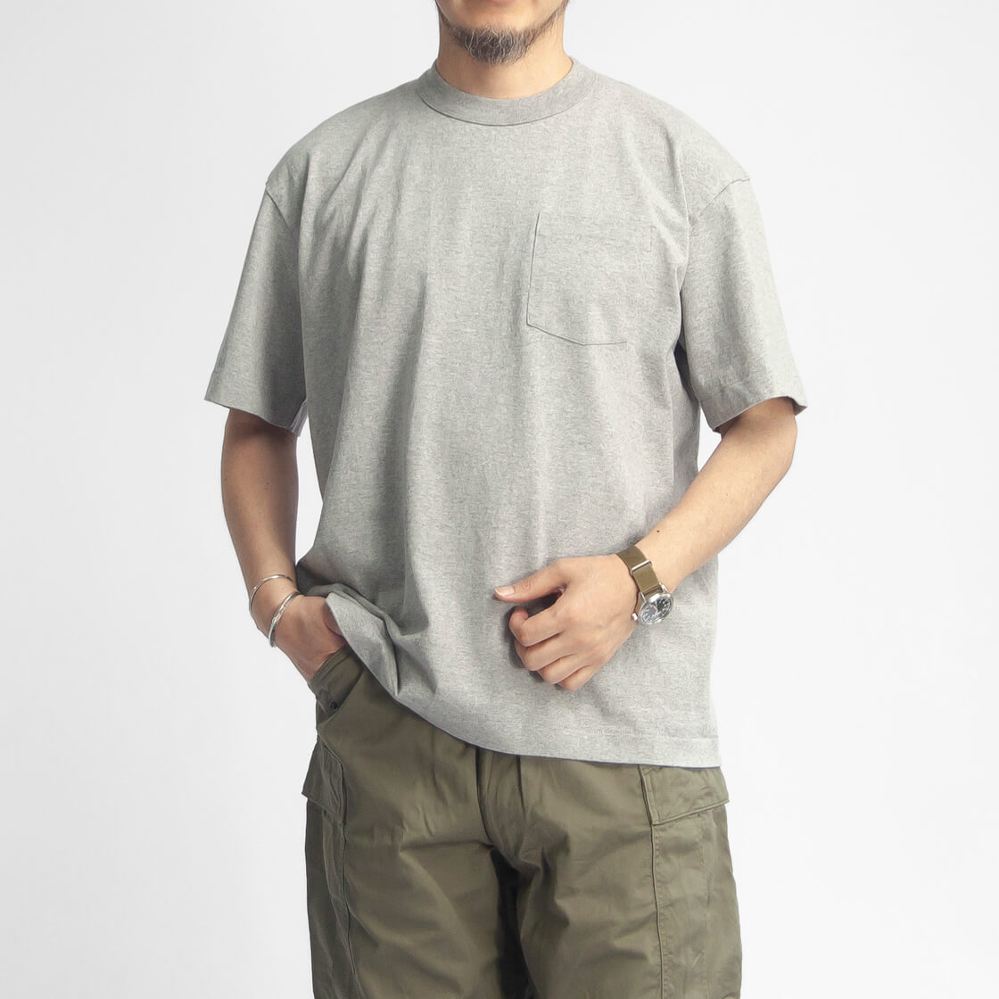 A.G.スポルディング＆ブロス A.G.SPALDING＆BROS ヘビーウエイト ポケットTシャツ 日本製 メンズの画像