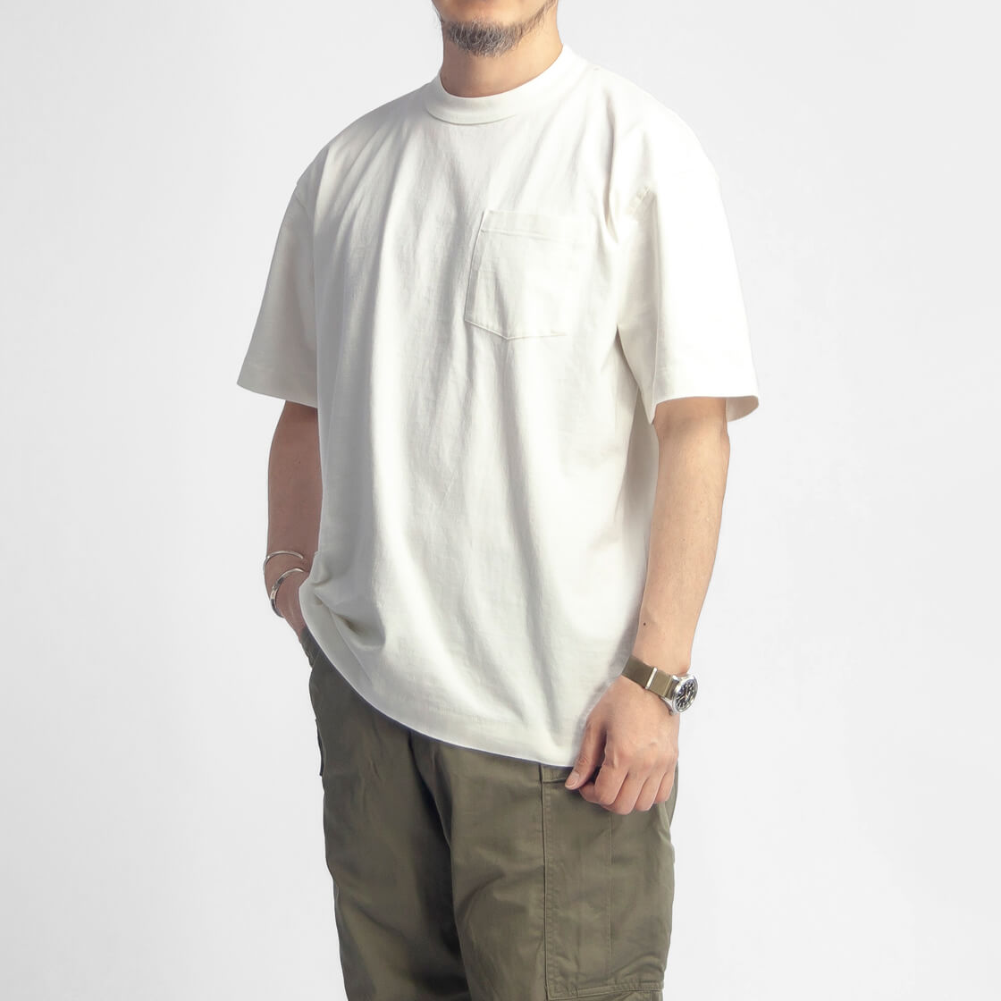 A.G.スポルディング＆ブロス A.G.SPALDING＆BROS ヘビーウエイト ポケットTシャツ 日本製 メンズの画像