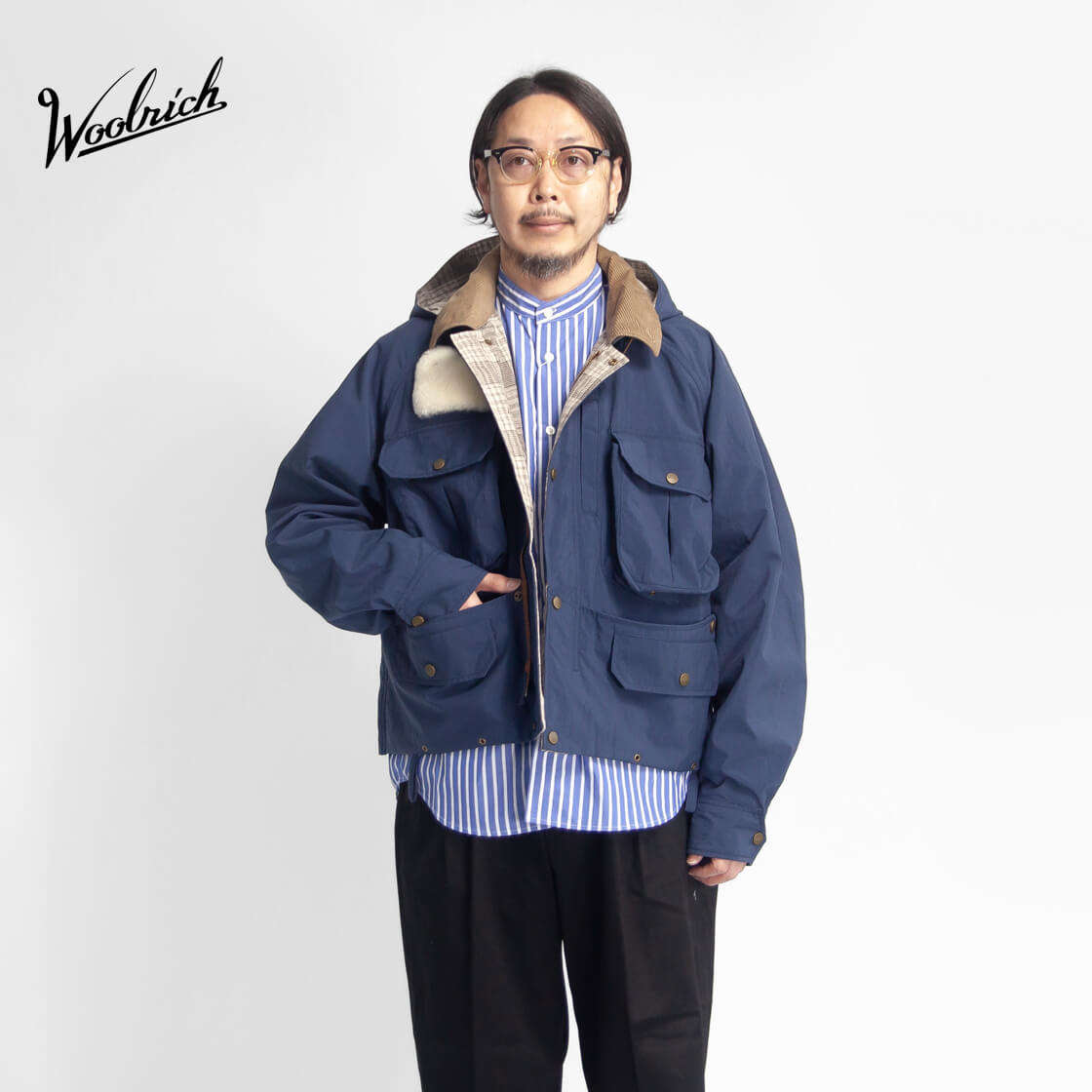 90's vans ナイロンジャケット　シルエット　フィッシングジャケット WOOLRICH ウールリッチ OUTDOOR LABEL アウトドア ナイロン