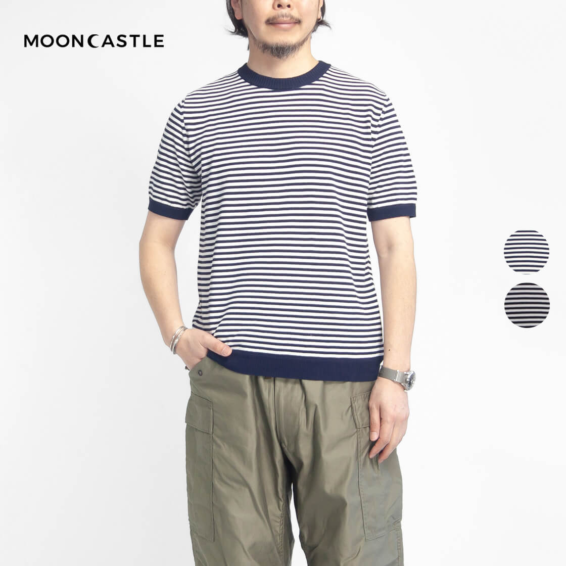 ムーンキャッスル MOONCASTLE IC4 アイスコットン クルーネック