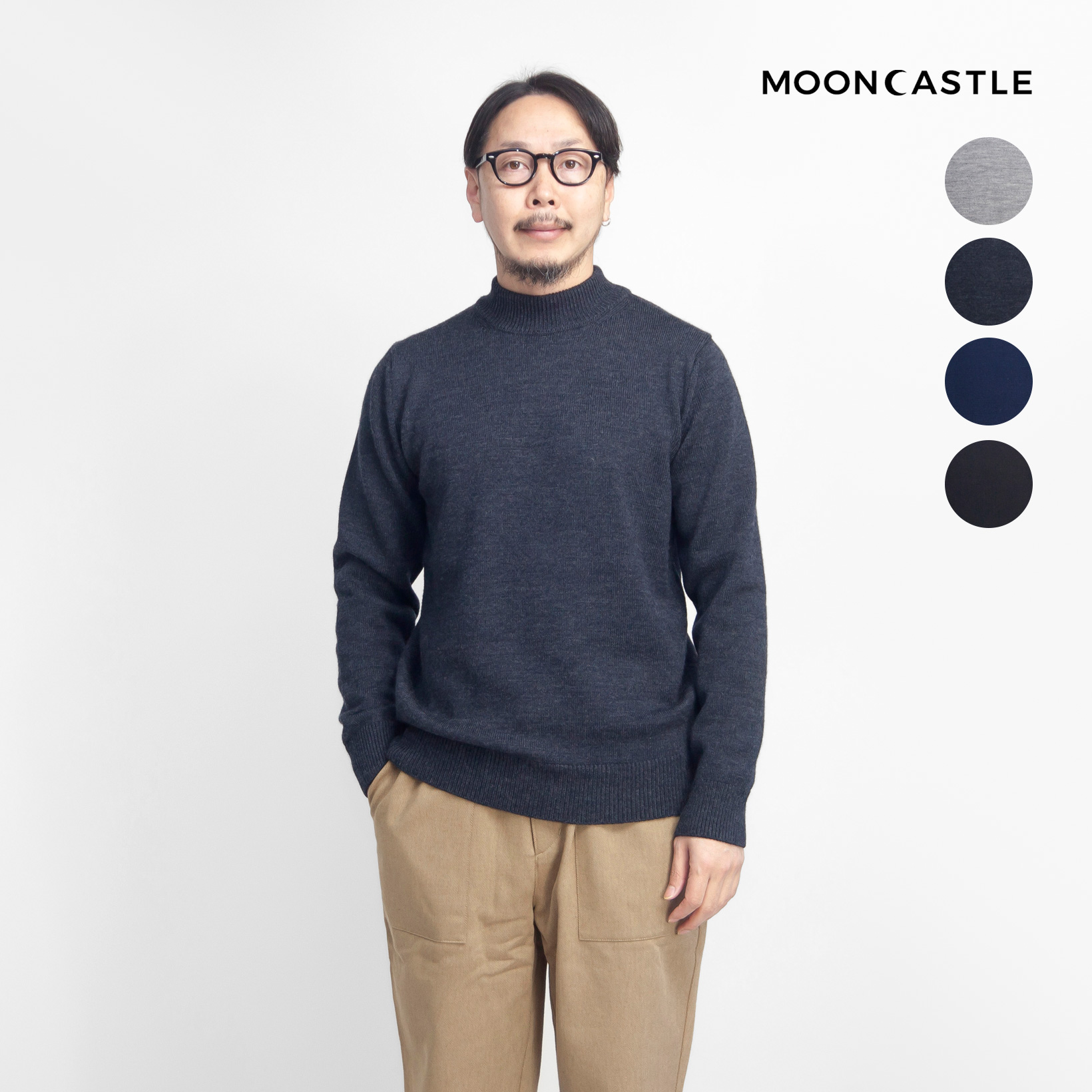 初回限定】 MOON ウールヘビーウエイトタートルネック ムーン