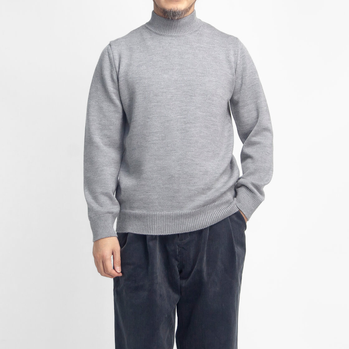 ムーンキャッスル MOONCASTLE ヘビーウエイト WO8 モックネックニット