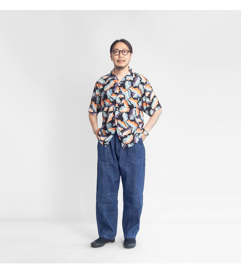 バーゲン価格】 キングコール KING KOLE 総柄 オープンカラーシャツ