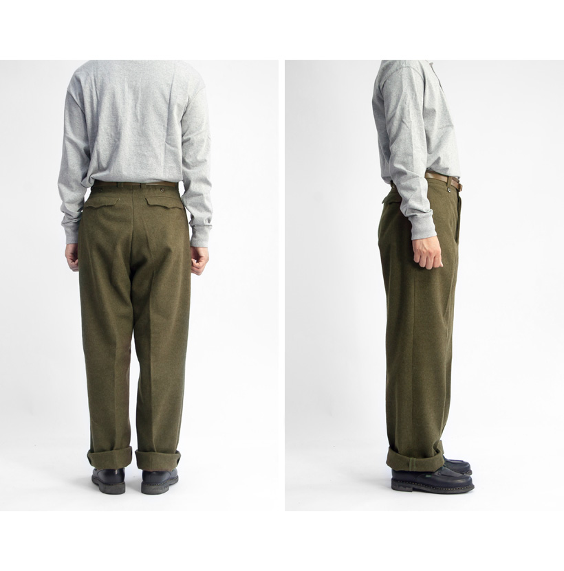 フランス軍 M-52 ワンタックウールトラウザーズ デッドストック メンズ