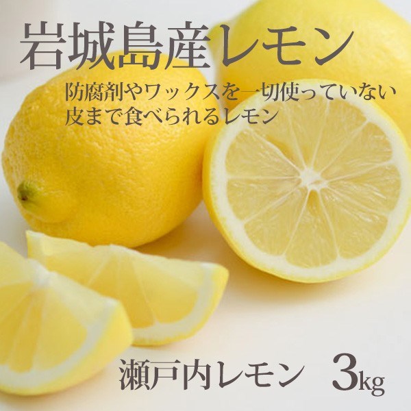 国産 レモン 整品 3kg 生レモン 瀬戸内産 防腐剤なし 皮まで食べられる 一部地域 送料無料