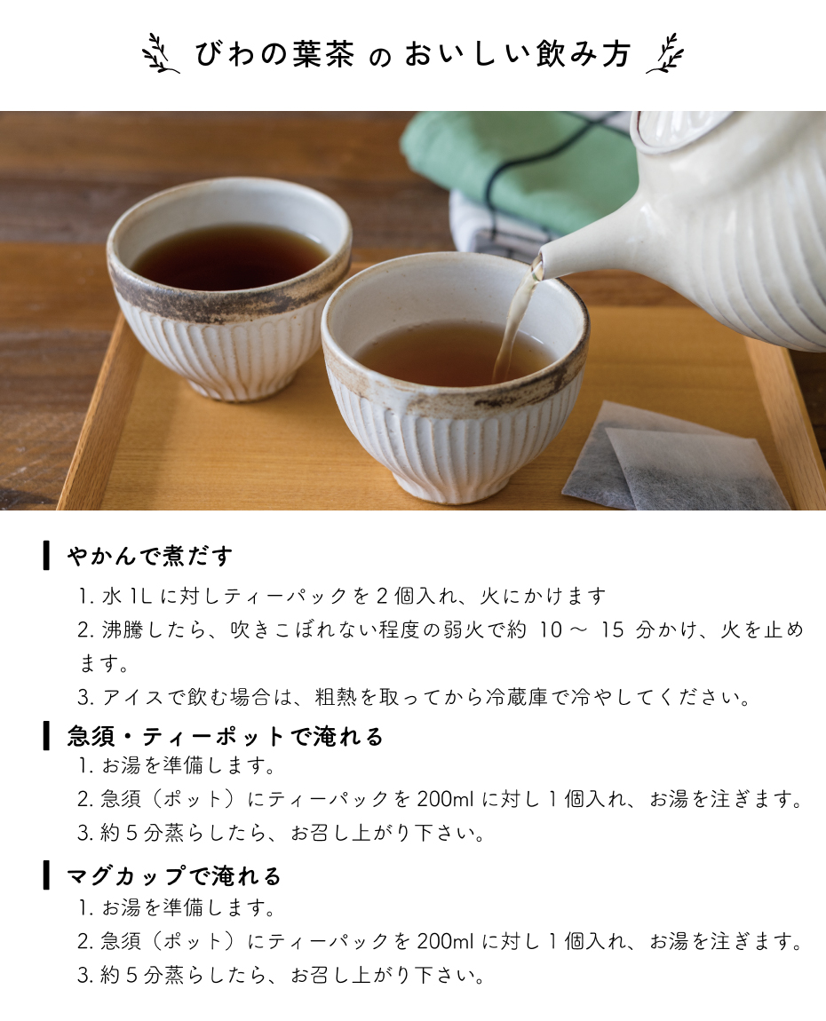びわの葉茶の美味しい飲み方