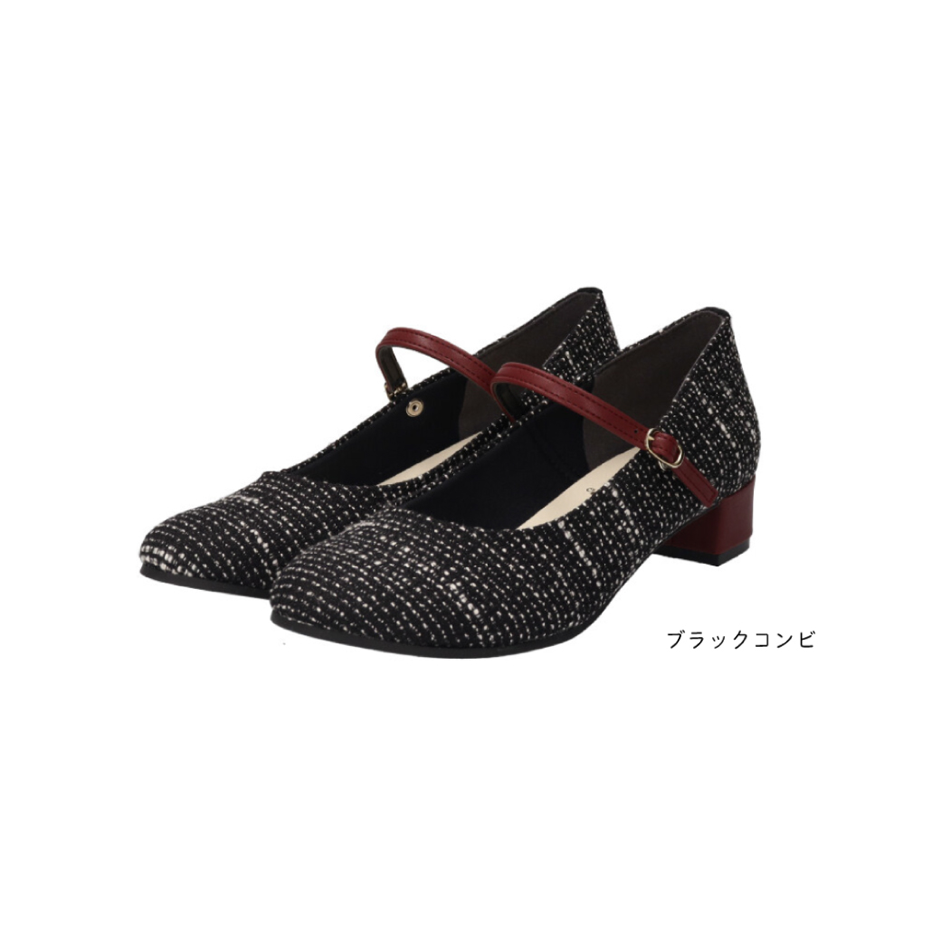 母の日 ギフト 【セール価格】<br>maRe maRe(マーレマーレ)ツイードストラップパンプスMD252503レディース　歩きやすい　　 | maRemaRe | 03