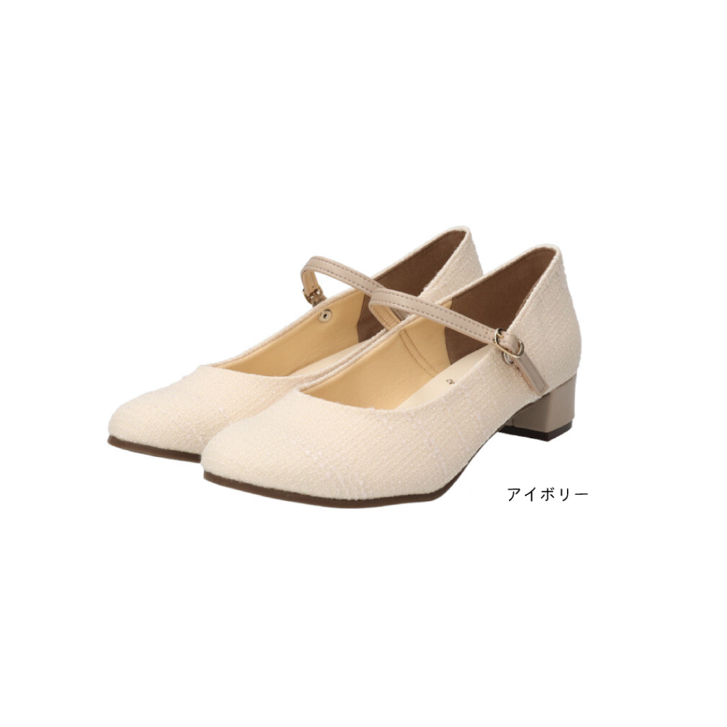 母の日 ギフト 【セール価格】<br>maRe maRe(マーレマーレ)ツイードストラップパンプスMD252503レディース　歩きやすい　　 | maRemaRe | 01