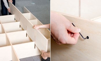 デスク付き本棚