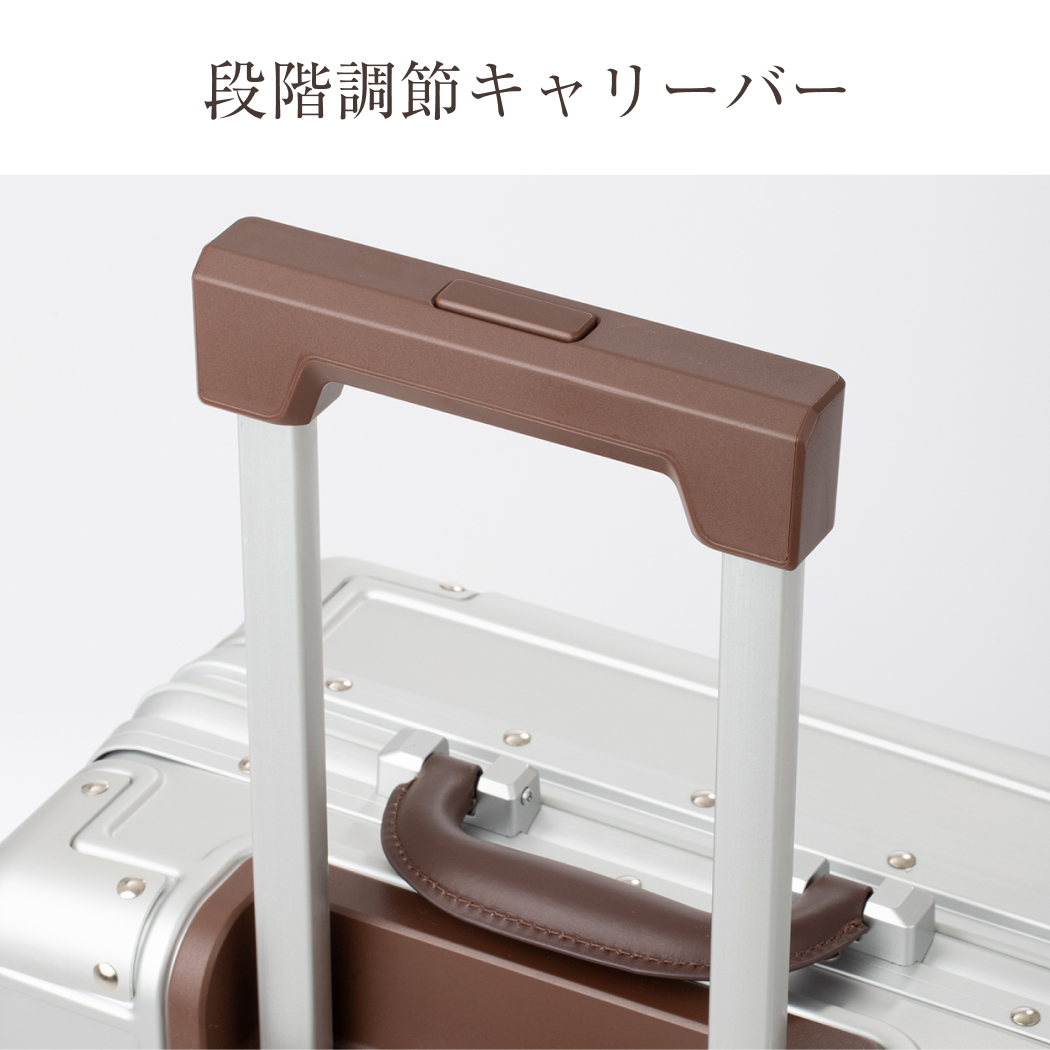 アウトレット LEGEND WALKER ラピス 1514-49 スーツケース フレームタイプ アルミニウムボディ 本革ハンドル 抗菌生地 Sサイズ 機内持込 1〜2泊 送料無料の画像
