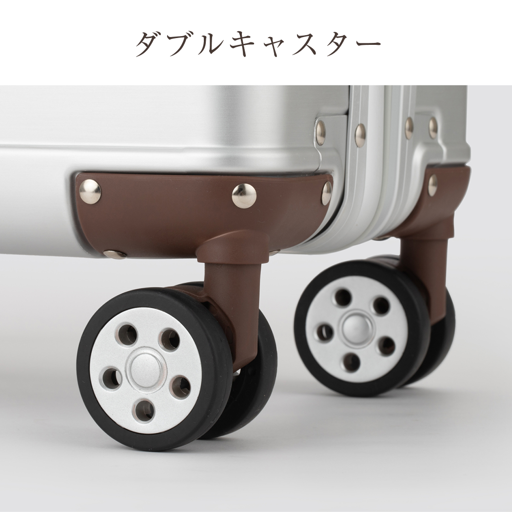 アウトレット LEGEND WALKER ラピス 1514-49 スーツケース フレームタイプ アルミニウムボディ 本革ハンドル 抗菌生地 Sサイズ 機内持込 1〜2泊 送料無料の画像