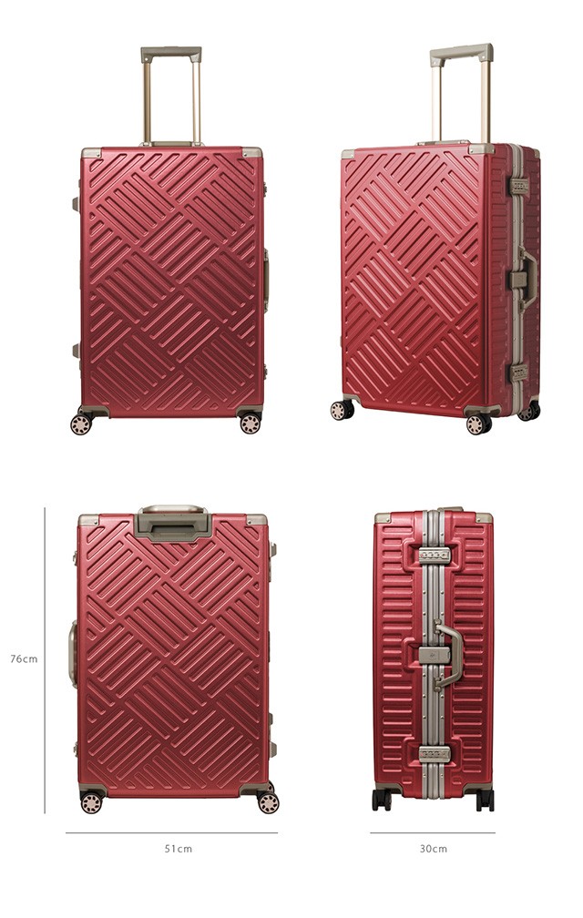 スーツケース キャリーケース キャリーバッグ トランク 大型 超軽量 Lサイズ おしゃれ 静音 ハード アルミ フレーム レジェンドウォーカー  5510-70