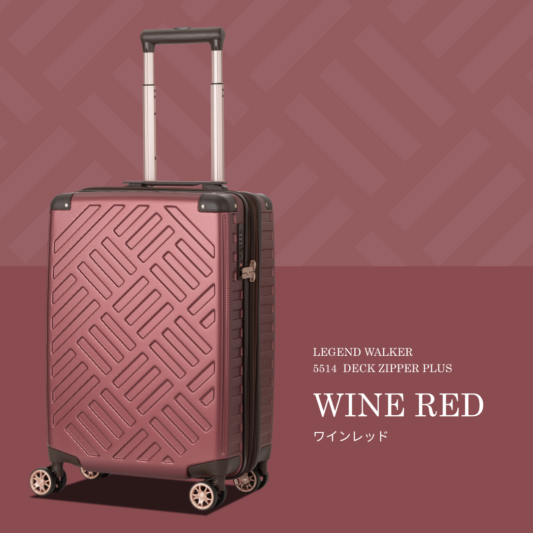 レジェンドウォーカー キャリーケース DECK ZIPPER PLUS 100-110L Lサイズ 容量拡張 防犯ファスナー ダブルキャスター TSAロック 5514-69 LEGEND WALKER スーツケース 送料無料 アウトレット LEGEND WALKER デッキ・ジッパープラス B-5514-49 スーツ