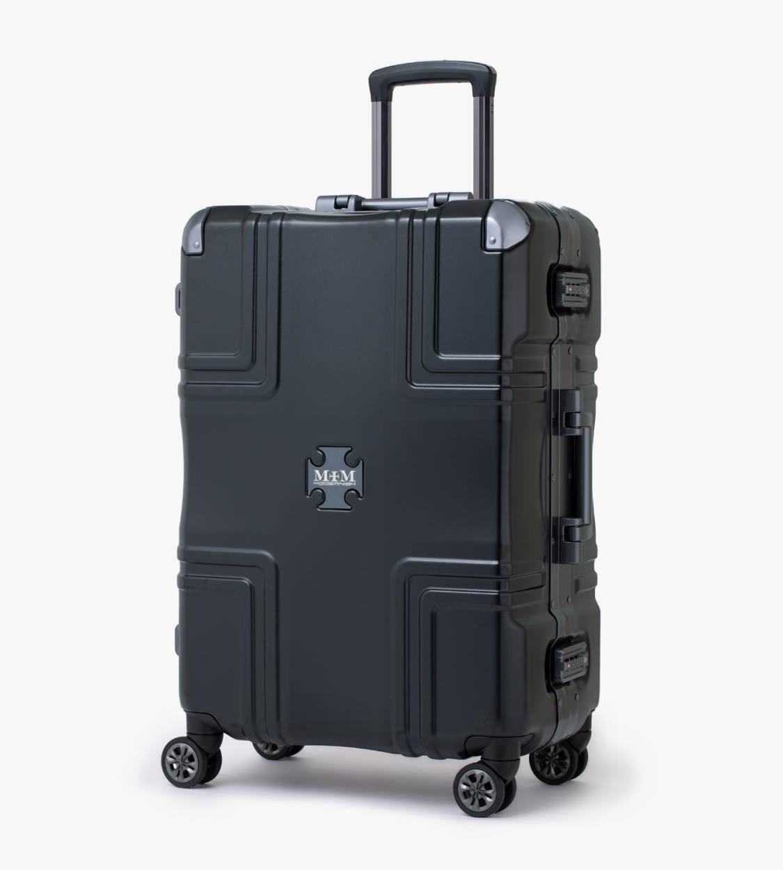 クロスプレート付き スーツケース 軽量 Lサイズ ワイドフレーム （MODERNISM モダニズム）M1001-F69 キャリーバッグ キャリーケース  フレームタイプ 7泊以上