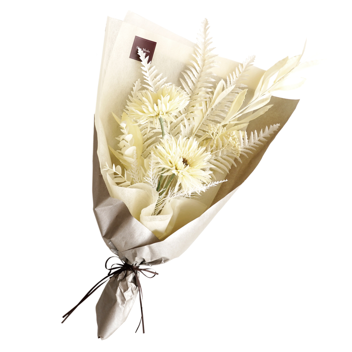 半額以下　高級素材　アーティフィシャルフラワー　ブーケ　スワッグ プレゼント 花束 アーティフィシャルフラワー シャビーホワイトブーケ