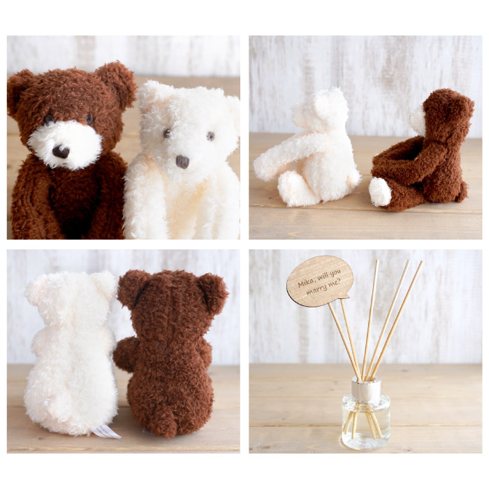 記念日 名入れ クリスマス プレゼント 名前入り ギフト HUG ベア ディフューザー スティック 芳香剤 アロマ 香り 誕生日 女性 彼女 妻 ぬいぐるみ クマ 結婚祝い | ブランド登録なし | 09