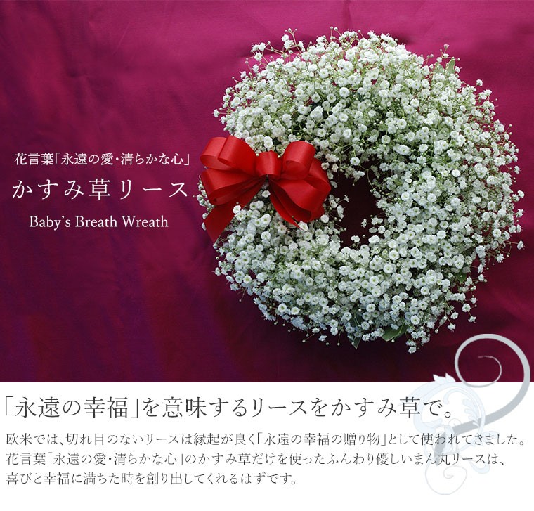 早割クーポン リース かすみ草 ギフト 花 お見舞い 7日前予約品 配達 宅配 アレンジ フラワー かすみ草 花 リース 快気祝い 生花 結婚記念日 出産祝い 女性 プレゼント 誕生日 宅配 お花 結婚祝い カスミ草 アレンジメント 生花 Vehicleadminservices Com