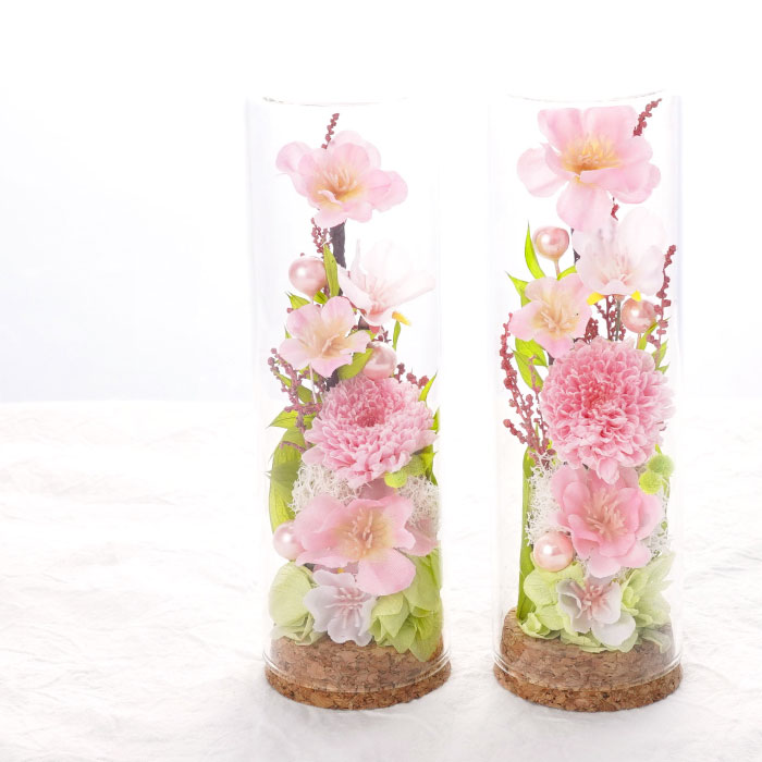 プリザーブドフラワー 仏花 花 お供えフラワーボトル 2本セット 供花