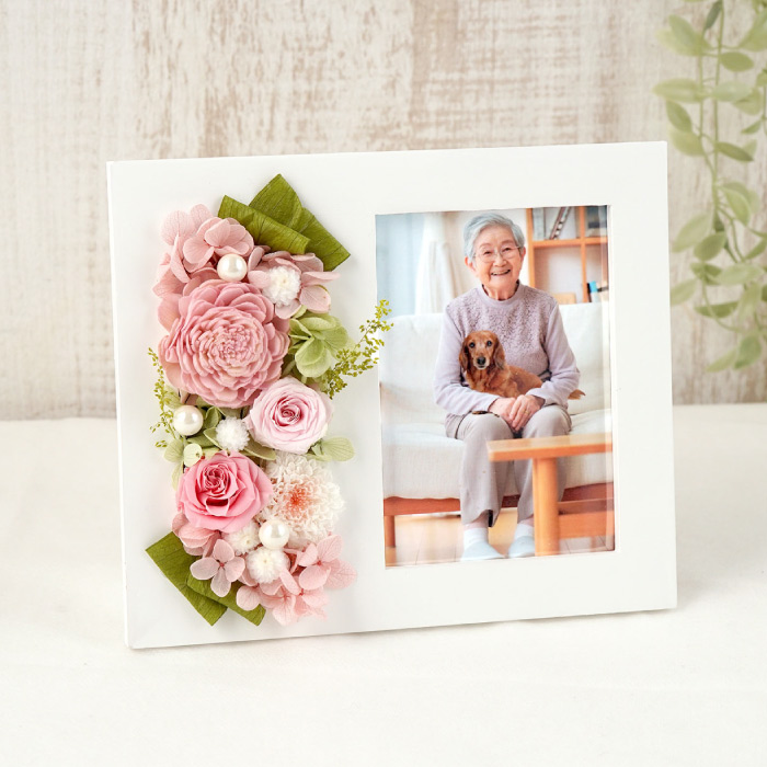 プリザーブドフラワー お供え 写真立て フォトフレーム 仏花 花 供花