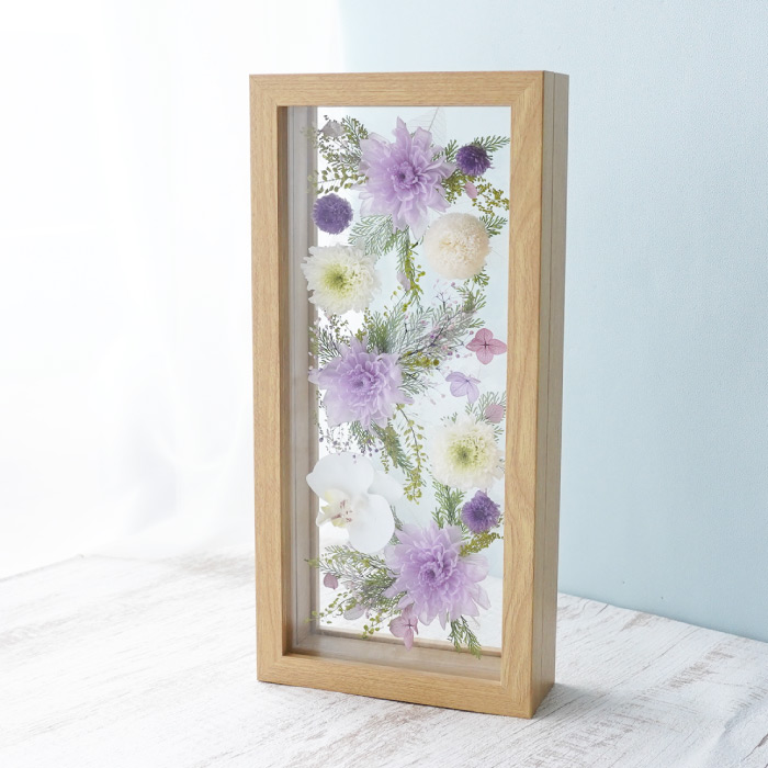 プリザーブドフラワー 仏花 花 お供え ガラスフレーム 供花 お花 一