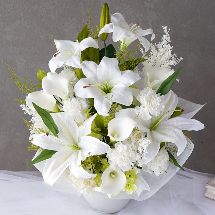B104e 仏花アレンジ一対 プリザーブドフラワー お供え花